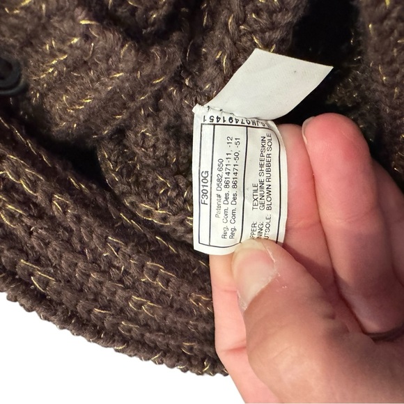 UGG Australia Brown Classic Cardy Sweater Knit Triple Button Tall Boots Size 9 - Picture 8 of 9